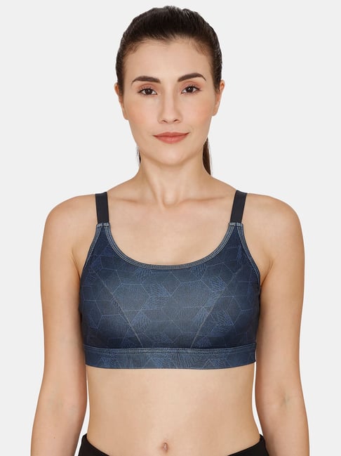 Buy Zelocity by Zivame Black Non Wired Non Padded Sports Bra for