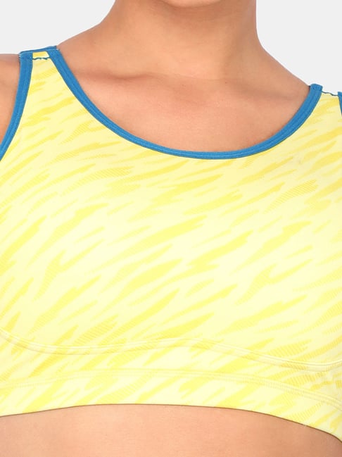 Clovia Yellow Sports Bra