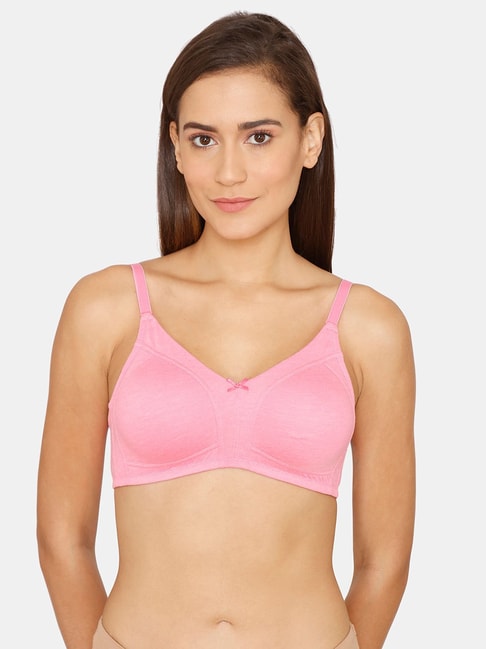 Rosaline by Zivame Pink Non Wired Non Padded T-Shirt Bra Price in India