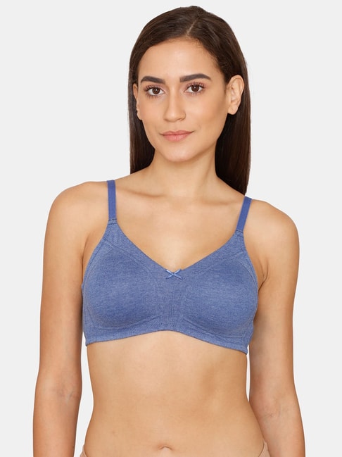Rosaline by Zivame Blue Non Wired Non Padded T-Shirt Bra Price in India