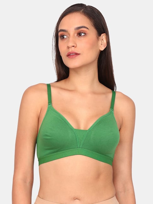 Buy Rosaline by Zivame Green Non Wired Non Padded Sports Bra for