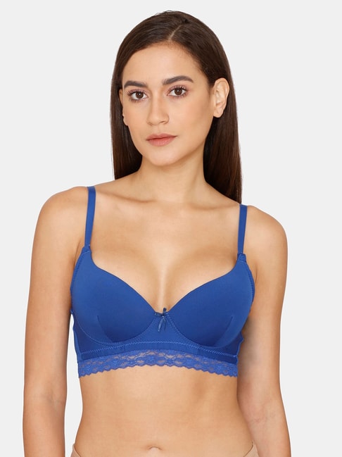 Buy Rosaline by Zivame Blue Non Wired Padded T-Shirt Bra for Women Online @  Tata CLiQ