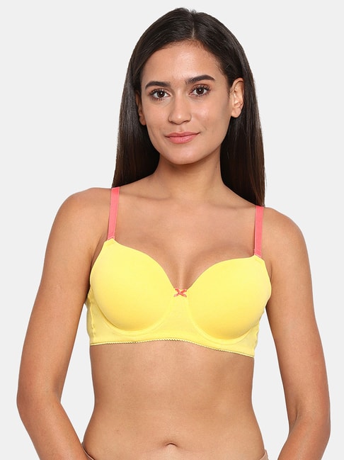 Buy Rosaline by Zivame Yellow Under Wired Padded T-Shirt Bra for Women  Online @ Tata CLiQ
