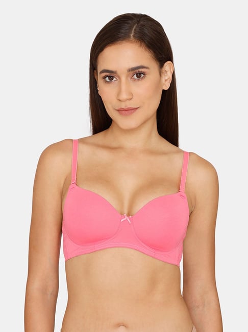 Zivame Pink Non Wired Non Padded T-Shirt Bra-picture-26