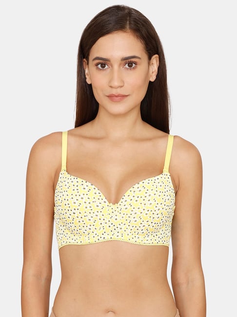 Buy Rosaline by Zivame Yellow Under Wired Padded T-Shirt Bra for Women  Online @ Tata CLiQ