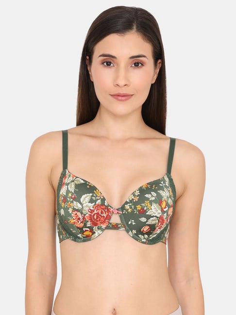 Zivame Green Under Wired Padded T-Shirt Bra Price in India