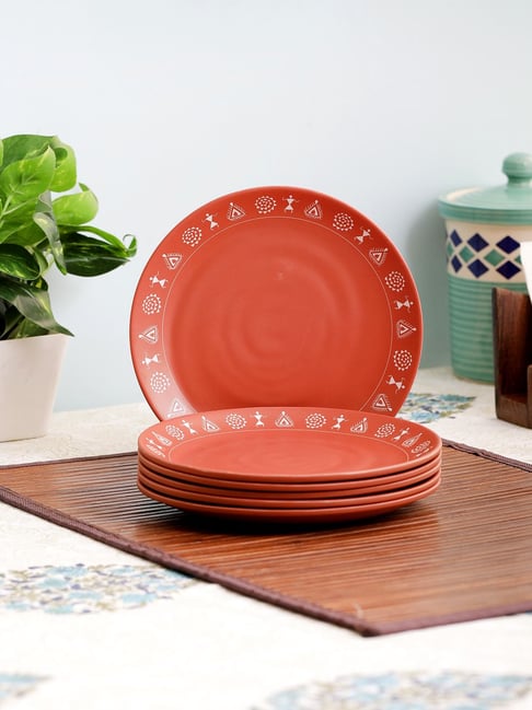 Servewell Brown Melamine Full Dinner Plates Set of - Main Image