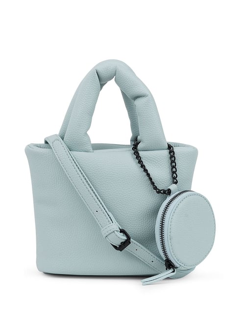 Buy Miraggio Blue Solid Medium Tote Handbag at Best Price @ Tata CLiQ