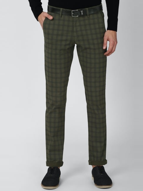 Madmext Green Checked Trousers