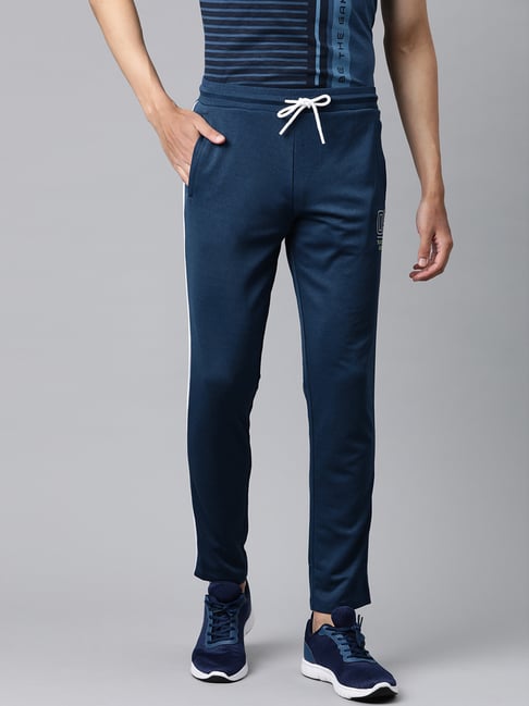 ALCIS Teal Blue Slim Fit Track Pants