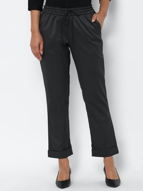 Buy ALLEN SOLLY Solid Regular Fit Linen Women's Formal Wear Pant | Shoppers  Stop