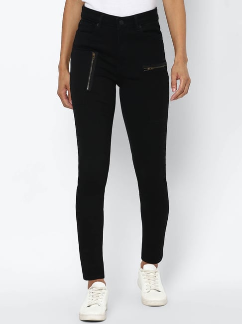 Buy Allen Solly Black High Rise Jeggings for Women Online @ Tata CLiQ