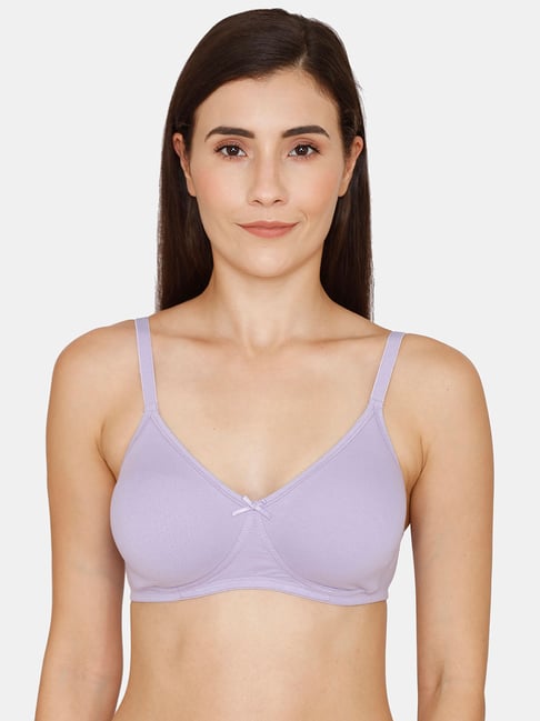 Zivame Light Violet Non Wired Non Padded T-Shirt Bra Price in India