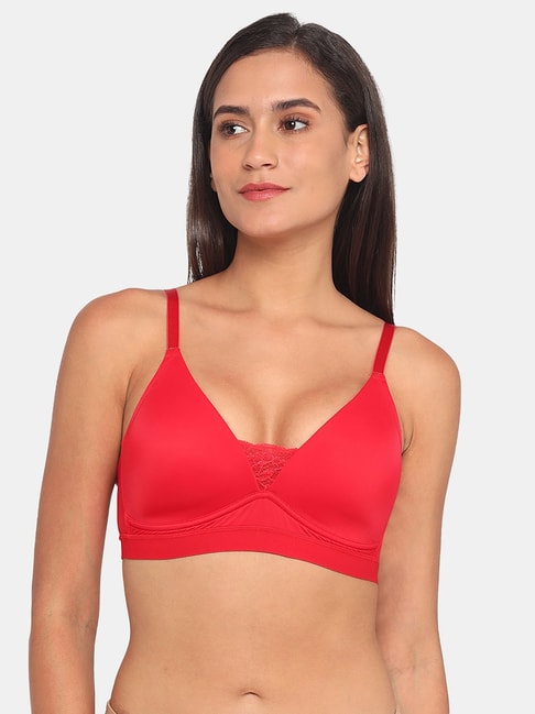 Buy Rosaline by Zivame Maroon Non Wired Non Padded T Shirt Bra for