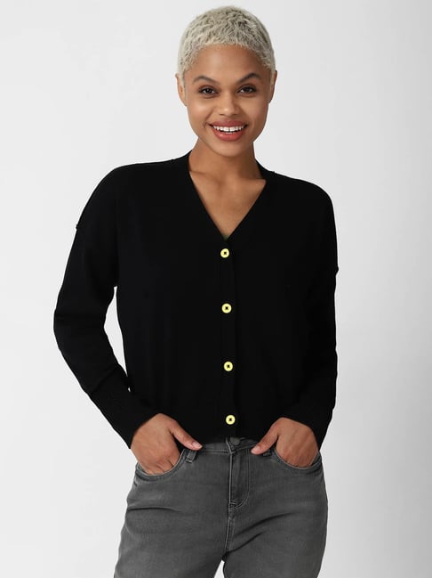 Black cardigan women sale