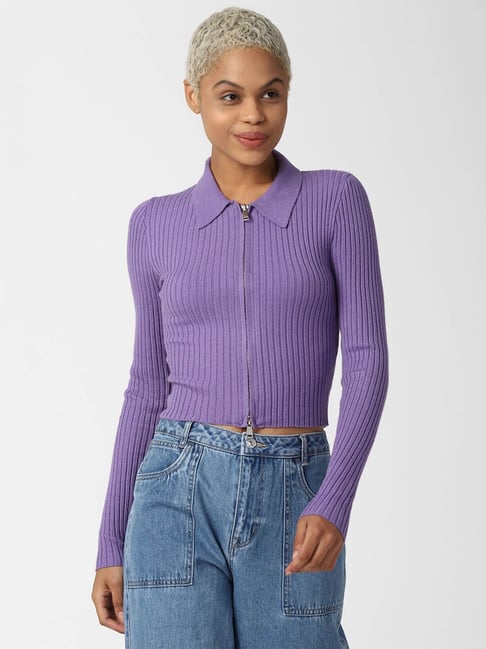 Buy Forever 21 Purple Cotton Top for Women Online Tata CLiQ