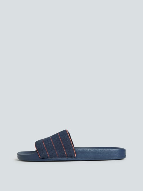 SOLEPLAY by Westside Navy Striped Pool Slides ...