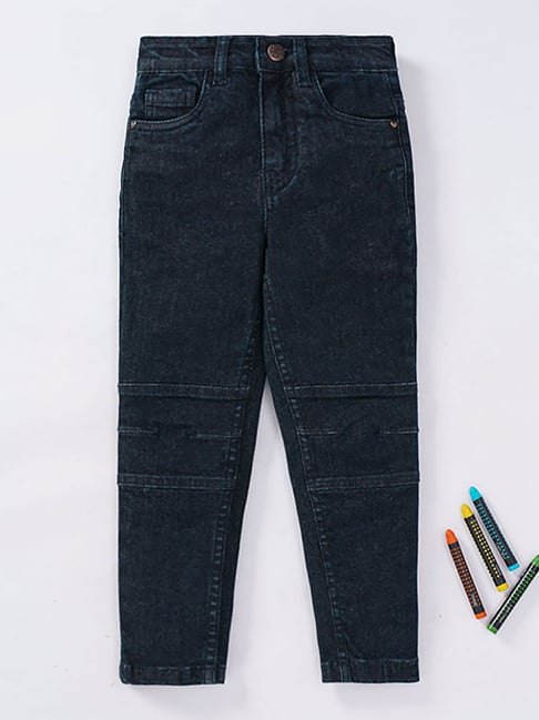 Ed-a-Mamma Kids Blue Solid Jeans-image-21