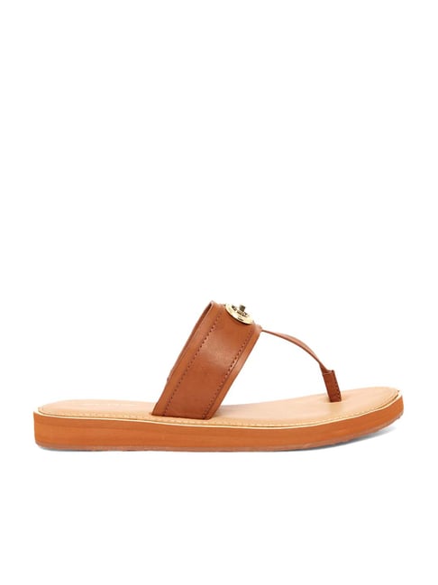 Aldo Women's Brown T-Strap Sandals