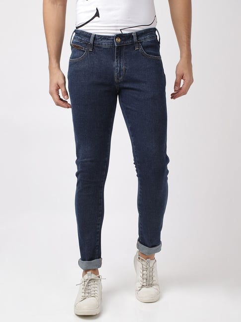 Wrangler Navy Skinny Fit Jeans