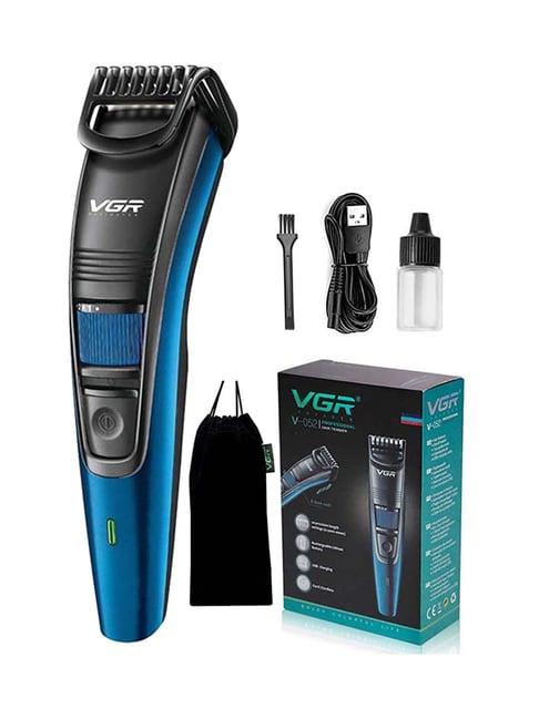 VGR V-052 Professional Corded and Cordless Hair Trimmer - 90 min Runtime (Blue and Black)