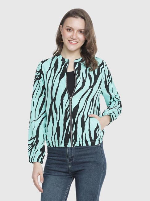 Rainbow Leopard Print Women's Cropped Windbreaker - Free - Projects817 LLC