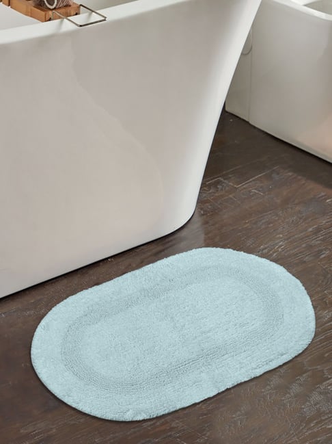 Saral Home Abstract Light Green Cotton Multiuse Bath Mats - Set of 2-image-8