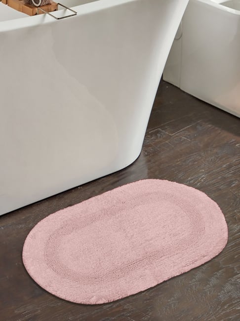Saral Home Abstract Pink Cotton Multiuse Bath Mats - Set of 2-image-36
