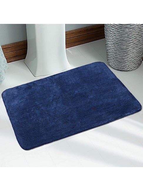 Saral Home Abstract Blue Cotton Anti-Skid Bath Mat-image-44