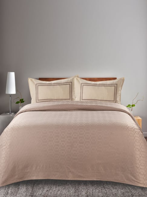 Buy Saral Home Abstract Beige 155 TC Cotton Double Sized Bed Sheet at Best  Price @ Tata CLiQ
