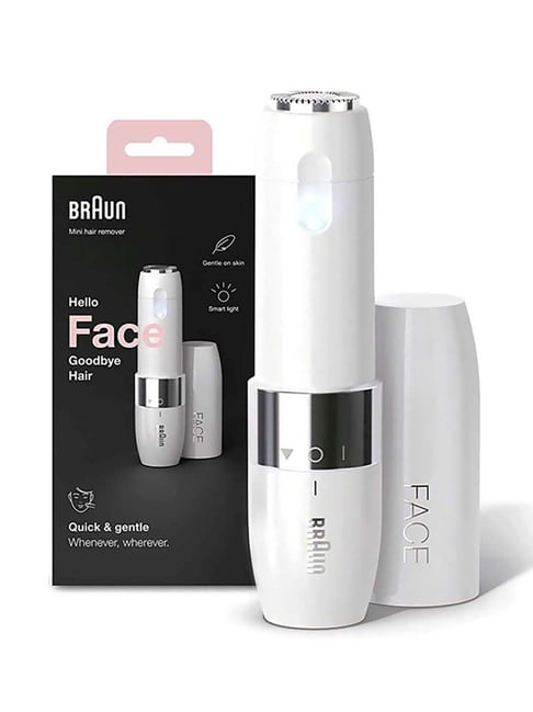 Braun Face Mini Hair Remover FS1000 with Smartlight (White)