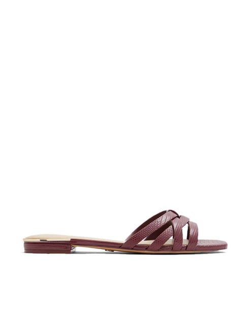 Aldo Women's Maroon Casual Sandals