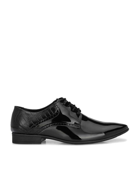 San Frissco Men's Black Derby Shoes