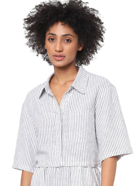Only White Striped Shirt Price in India