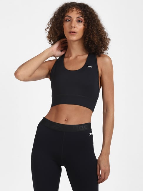 Reebok Black Non Wired Padded RE Sports Bra