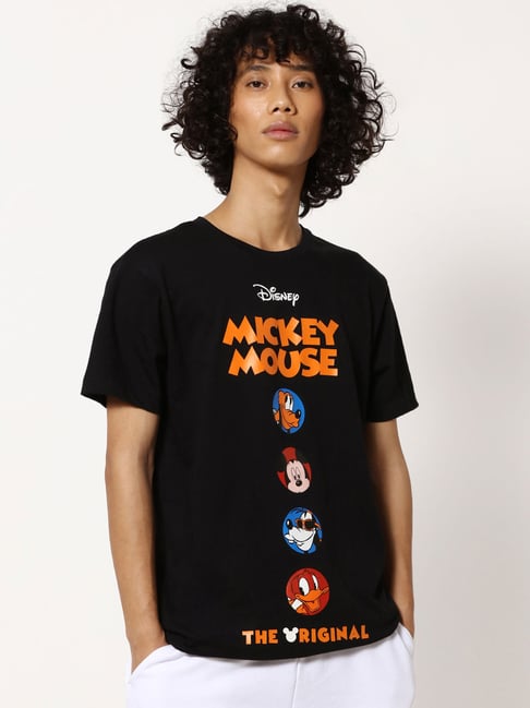 Buy Bewakoof Black Printed T-Shirt for 