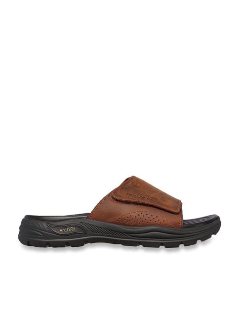 Buy Skechers Men's ARCH FIT MOTLEY SD Brown Casual Sandals for Men at ...