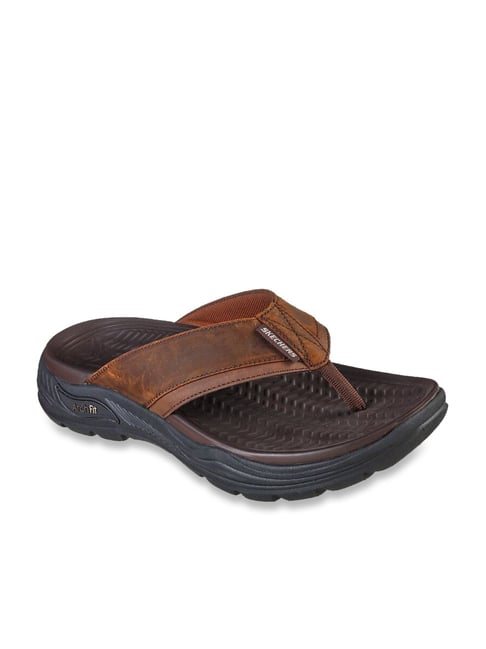 Skechers Men's ARCH FIT MOTLEY SD Brown Thong Sandals-Skechers-Footwear ...