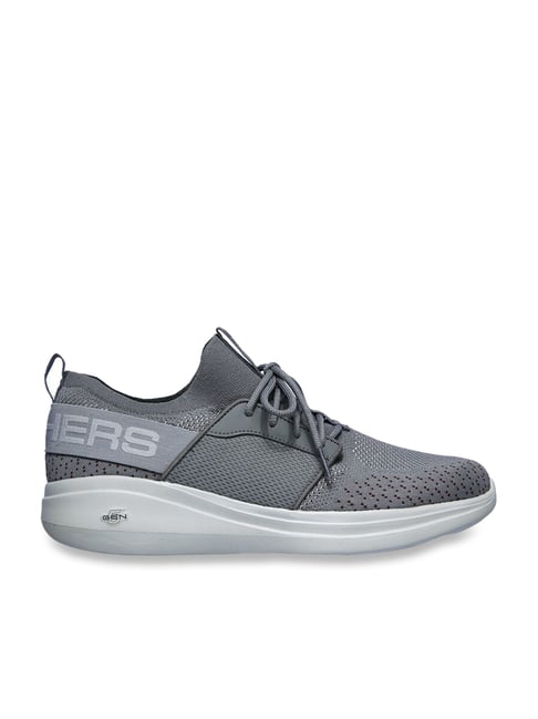 Skechers Men's GO RUN FAST Stone Grey Running Shoes