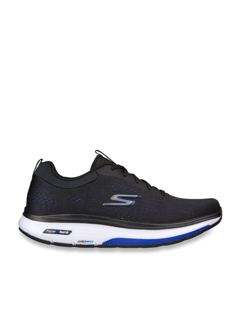 Skechers Men's GO WALK WORKOUT WALKER-OUTPAC Black Blue Casual Lace Up Shoe