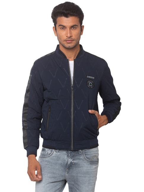Buy Spykar Panelled Zip-Front Hooded Jacket with Insert Pockets at Redfynd