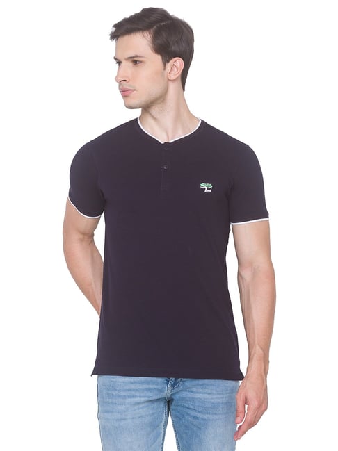 spykar henley t shirt