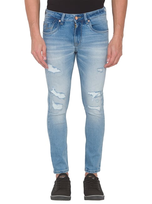 Spykar Light Blue Slim Fit Low Rise Jeans