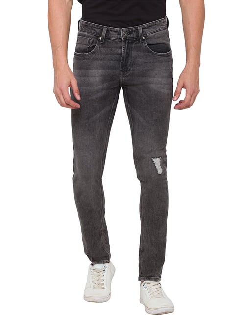 Spykar Black Super Skinny Fit Low Rise Jeans