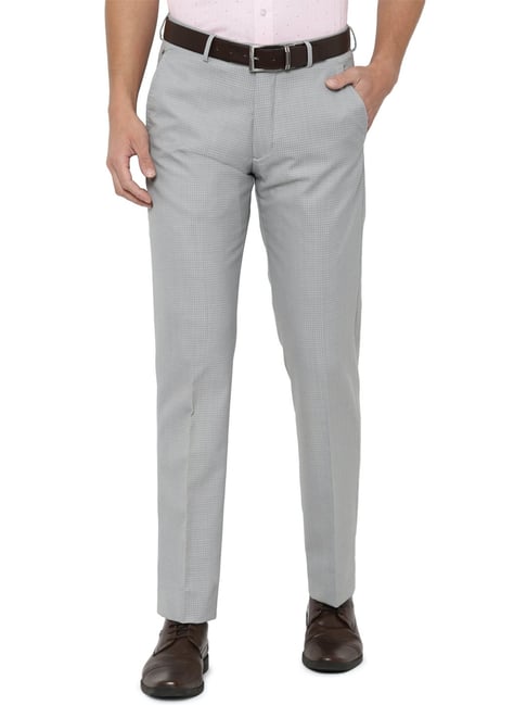 Louis Philippe Formal Trousers  Buy Louis Philippe Men Navy Regular Fit  Check Flat Front Formal Trousers Online  Nykaa Fashion
