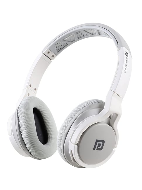 Portronics Muffs M1 POR 1510 On The Ear Bluetooth Headphone with Mic White