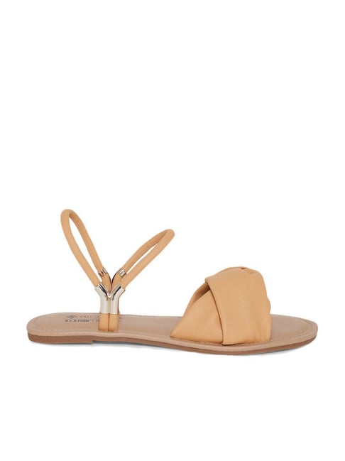 Call It Spring Women's Tan Ankle Strap Sandals