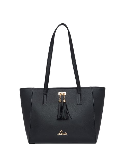 Lavie Black Solid Medium Shoulder Handbag