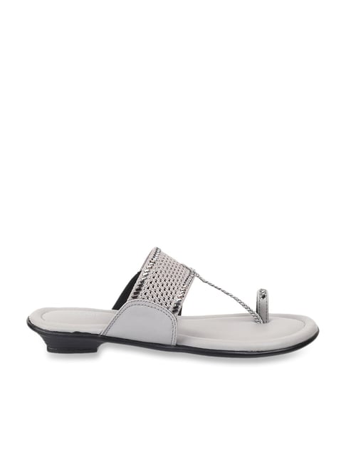 Walkway Women's Grey Toe Ring Sandals Price in India