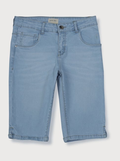 Gini & Jony Kids Light Blue Washed Shorts